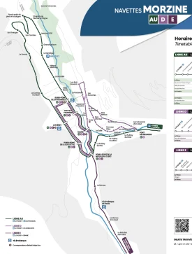 Winter bus map – reduced services