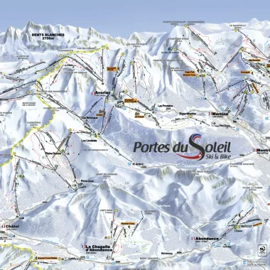 Ski area map Portes du Soleil