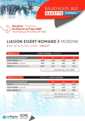 Essert-Romand shuttle (February holidays)