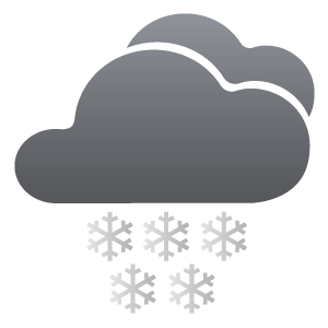 Partly cloudy, moderate or heavy snow